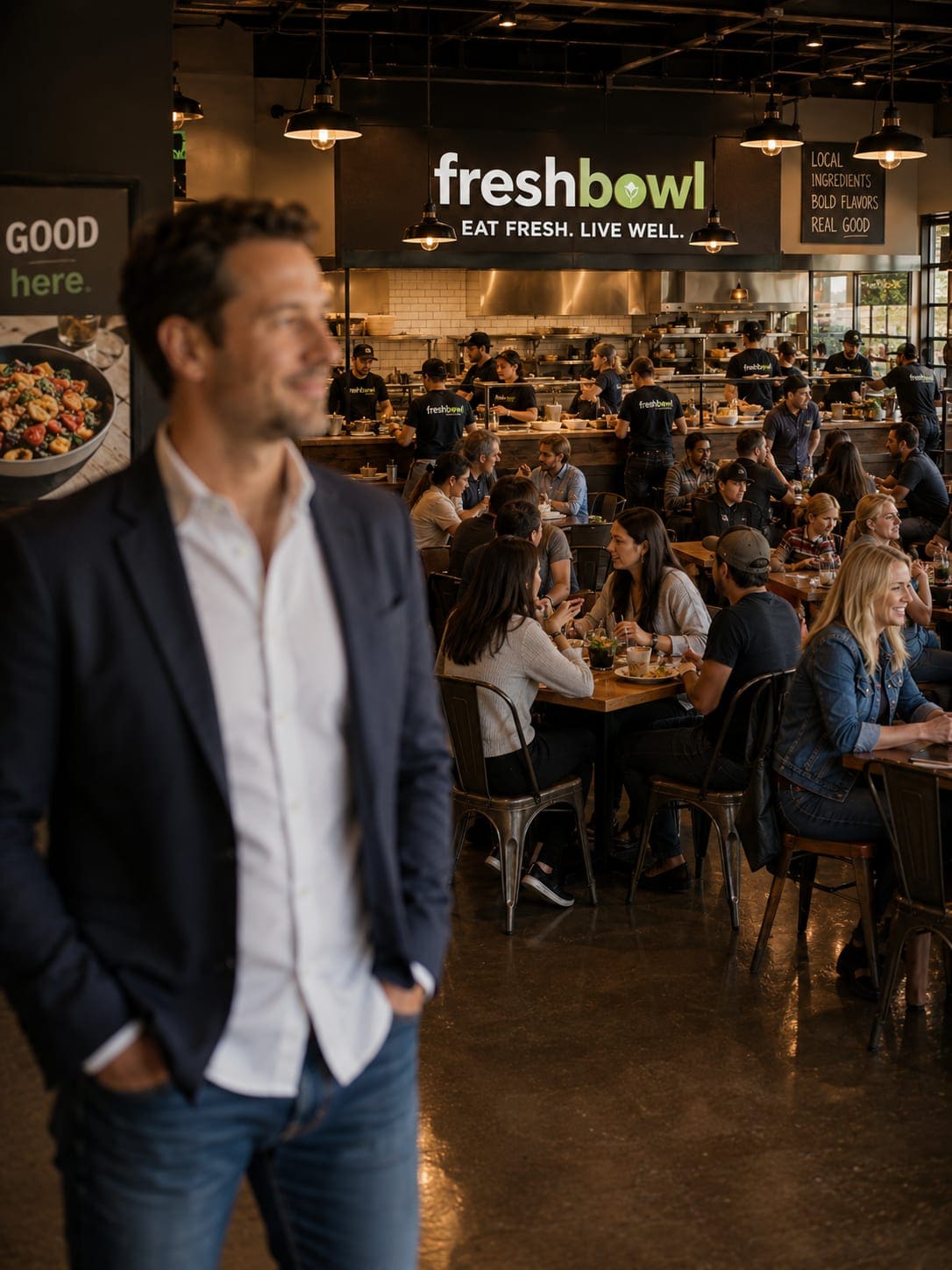 A franchised restaurant operating under the owner's brand and system